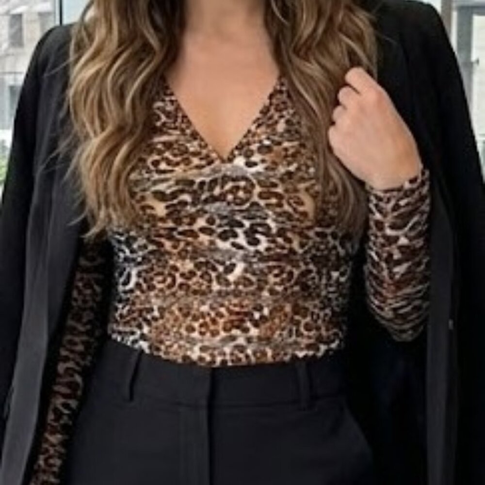 NWOT Leopard Bodysuit